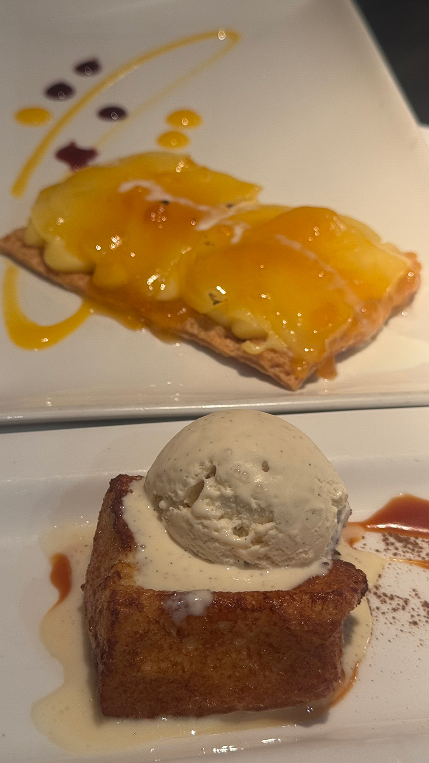 Torrija y tarta de manzana